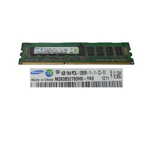 am 컴퓨터 램 메모리 samsung 호환 DDR3 4GB 서버 메모리 1333MHz 1Rx4 ECC REG PC3L10600R Registe DIMM, 1개