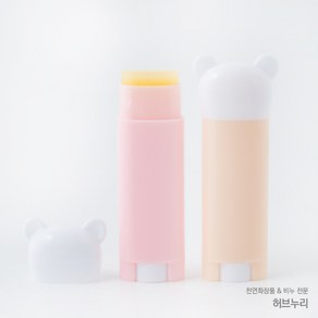 6ml 곰돌이 립밤 케이스, 옐로우, 1개