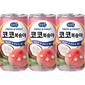 대일 참맑은 스위트 프레쉬 코코복숭아 소캔 175ml, 10개