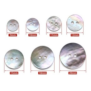 똑딱이 티단추 부자재 쉘버튼 컬러 진주 조개 원형 2 홀 의류 재봉 액세서리 DIY 30개 로트, 07 12mm