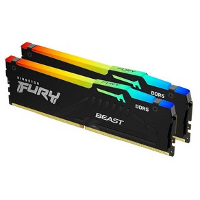 Kingston Fuy Beast RGB 8GB 6000MT/s DDR5 CL30 데스크탑 메모리  AMD Expo 플러그 앤 플레이 싱글 모듈 KF560C30BBEA-8, 32GB (2x16GB)_5200MT/s