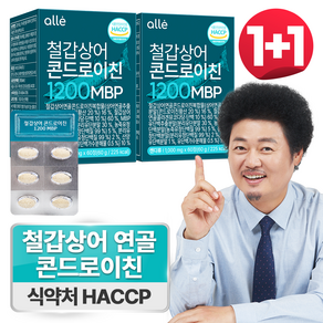 철갑상어 연골 콘드로이친 1200 MBP 식약청 HACCP 알레, 2개, 60정