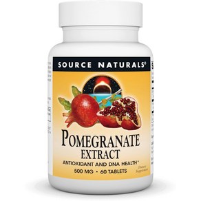 소스내츄럴스 Souce natuals Pomeganate Extact 500 mg 60 tablet, 60정, 1개