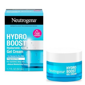 뉴트로지나 Neutogena Hydo Boost 스킨케어 세트 하이드로 부스트 무향 젤 크림 페이스 모이스처라이저 48.2g(1.7온스) 및 트라이얼 사이즈 하이드레이팅 페, 1개