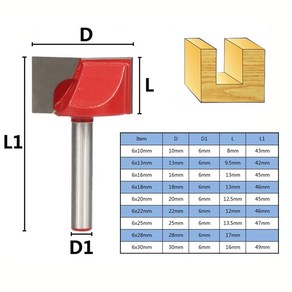 1pc 28mm 나무 트리머 하단 청소 조각 비트 6mm 생크 밀링 커터 cnc 우드 라우터 비트, [07] 6x25mm, 1개