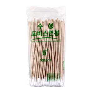 수성포비스면봉 1봉(100pcs)6인치/긴면봉/롱면봉/병원, 1개