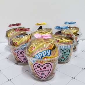 뭉꾸마켓 어린이집 유치원 학원 생일 감사 답례품 구디백 컵간식 간식세트 단체선물, 20개