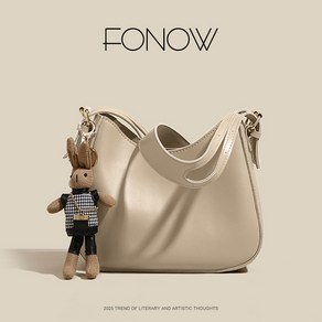 FONOW 여성 심플 출퇴근 조절 크로스백[키링포함]