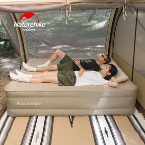 네이처하이크 2인용 대형 휴대용 46cm 침대 매트리스 캠핑 에어매트, 46cm 에어매트 + 에어펌프