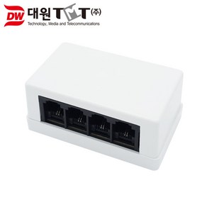 대원TMT DW-TEL4 1대4 전화선 분배기 입력 RJ45 출력 RJ11