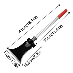 가장자리 평평한 삽 괭이 낫 다기능 강철 파기 잡초 조경 수확용 흙손 도구, Head handle 30cm