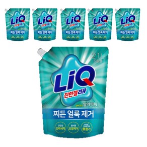 리큐 진한겔 알카파워 액상세제 드럼용 리필, 6개, 2.1L