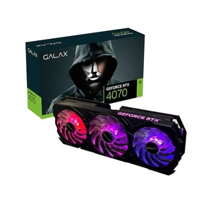 갤럭시 GALAX 지포스 RTX 4070 EX GAMER BLACK OC D6X 12GB, 갤럭시 RTX4070 EX 블랙