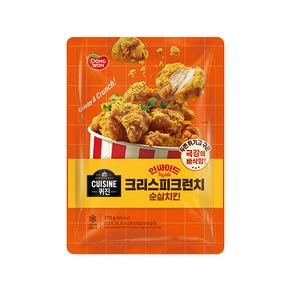 [냉동] 동원 퀴진 인싸이드 크리스피크런치 순살치킨 370g 3입 업소용 캠핑 식자재, 3개