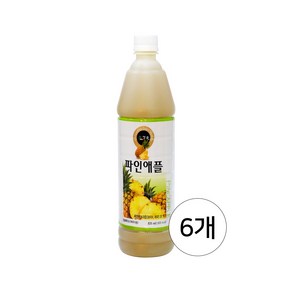 청솔 파인애플 음료베이스 835ml / 과일원액, 6개