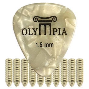 Olympia CELLULOID STANDARD 셀룰로이드 물방울 일렉기타피크 1.5mm 100개