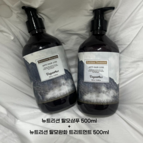 BEST) 꿀조합 비건어스 뉴트리션 탈모샴푸500ml+탈모완화 트리트먼트500ml 탈모케어set 저자극 약산성 두피관리 탈모증상완화, 1개