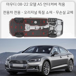 아우디 A5 S5 언더커버 엔진하부 미션 섀시 가드, 01. 플라스틱, 04. 4호 차체가드 조수석, 1개