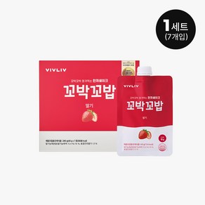 꼬박꼬밥 식사대용 딸기 맛 단백질 다이어트 쉐이크 40g 7개입 1박스, 5개, 280g