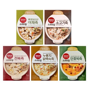 (상온)[비비고]죽280g/10종세트/누룽지닭백숙2 전복2 버섯야채2 소고기2 단호박2, 280g, 10개