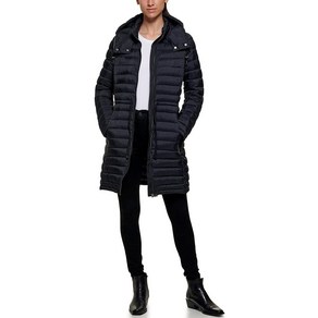 [ 413353 ] DKNY 여성용 편안하고 부드러운 패커블 패딩 아웃웨어 재킷 블랙 Medium