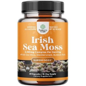 NaturesCraft Sea Moss 유기농 아이리쉬 슈퍼푸드 30캡슐