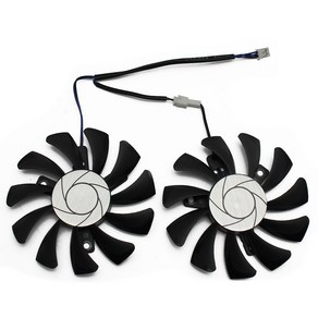 지포스 GTX 1050 Ti GTX-1050-Ti-4GT-OC 그래픽 카드 냉각용 75mm 2핀 GTX 1050 Ti GPU 쿨러 듀얼 팬, 블랙이에요., [01] Black