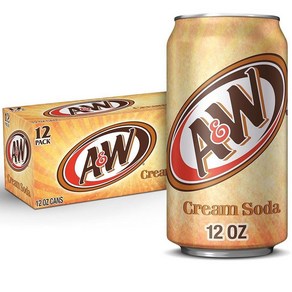 A&W 크림 소다 12 액량 온스 캔 12팩, 12 Fl Oz (Pack of 12), 12개, 350ml