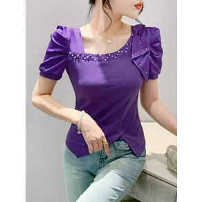 라인 줌바 댄스복 댄스상의 반팔 방송 사교 스포츠 라틴 성인 댄스옷, 2XL, 분홍