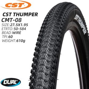 CMT-08 CST 산악 자전거 타이어 MTB 27.5x1.95 50-584 인치 XC, 한개옵션1, 01 CMT-08 27.5X1.95