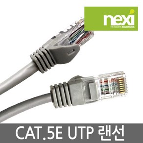 랜케이블 UTP 랜선 CAT 5e 2M (NX-UTP02M)NX131, 1개