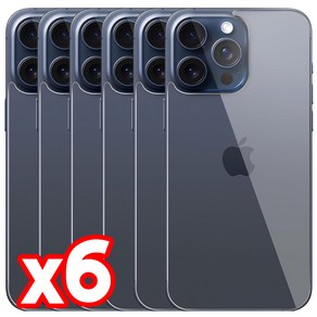 벌크온 3+3 아이폰16 플러스 프로 프로맥스 후면 강화유리 보호 필름, 6개