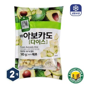 냉동 아보카도 다이스 500g, 2개