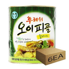 1박스) 일미 후레쉬 오이피클 슬라이스 샐러드 피자토핑 3kg x 6개입, 6개