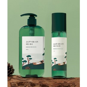 ROUNDLAB 소나무 진정 시카 바디워시 400ml + 바디 미스트 150ml 2종 세트269865, none, 1개