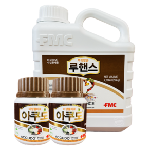 [농사마트] 아쿠도 100ml x 2병 루핸스 2L x 1병 세트 FMC코리아 사은품 계량컵