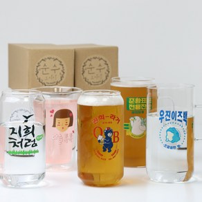 레트로 각인 클래식 맥주잔 술잔, 레트로 각인 클래식 맥주잔 ( 처음처럼 ), 1개