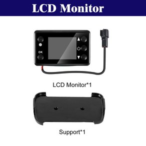 무시동히터부속품 12V 24V 디젤 에어 히터 LCD 모니터 스위치 + 컨트롤 보드 마더 보드 + 리모컨 자동차 주차 히터 컨트롤러용, LCD Monito