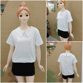 [소이주니어]논현점 22년여름신상 ** 특별한날 ~스커트와 입으면 더 예뻐요 ~~ 팔길이 4부 모던 카라티