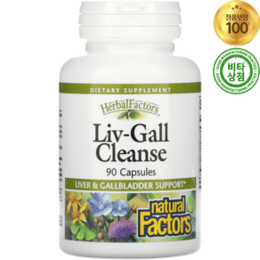 내추럴팩터스 리브 골 걸 클렌즈 90정 Liv-Gall Cleanse Capsules, 1개