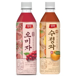 양반 오미자차 500ml 6입 + 배수정과 500ml 6입, 1세트