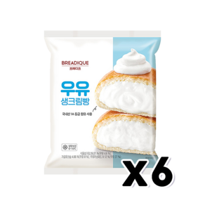 브레디크 우유생크림빵 간식베이커리 135g x 6개입, 6개