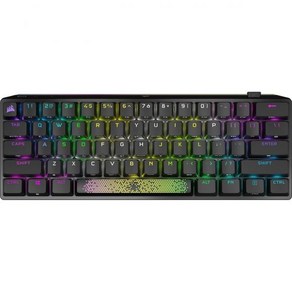 코르세어 K70 PRO 미니 와이어리스 60 CH9189014NA RGB 백라이트 포함 기계 체리 MX 스피드 스위치 키보드 블랙 갱신, K70 PRO MINI WIRELESS, CHERRY MX SPEED Switches, White, 1개