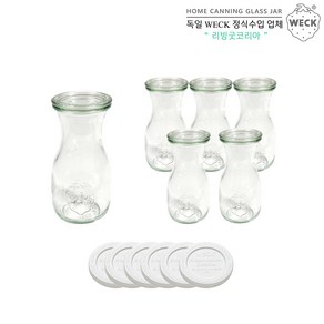 WECK 쥬스형 290ml(No.763) PE뚜껑 6개 세트