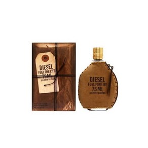 Diesel 3605520501517 저렴한 향수 남성용 디젤 생명용 연료 2.6온스 EDT 스프레이 신품, 75ml, 1개