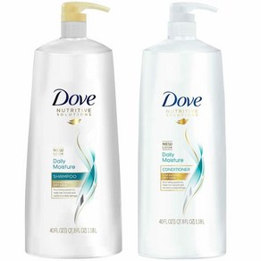 Dove Nutitive Solutions 데일리 모이스처 샴푸 및 컨디셔너 듀오 세트 1.2L(40온스) 펌프 병, 1개