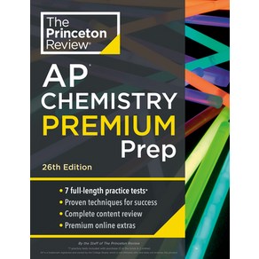 (영문도서) Pinceton Review AP Chemisty Pemium Pep 26th Edition: 7 Pactice Tests + Complete Content... Papeback, English, 9780593517604