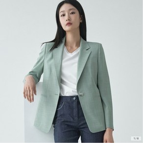 지센/ 봄신상 파격할인 [24SS] 여성 싱글 원버튼 테일러드 베이직 자켓