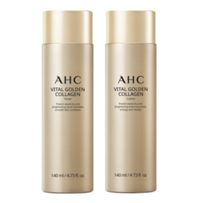 AHC 바이탈 골든 콜라겐 토너 140mL + 로션 140mL, 1세트