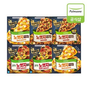 풀무원 [풀무원] 노엣지피자 6개(페퍼로니2개+파이브치즈2개+BBQ2개), 322g, 6개